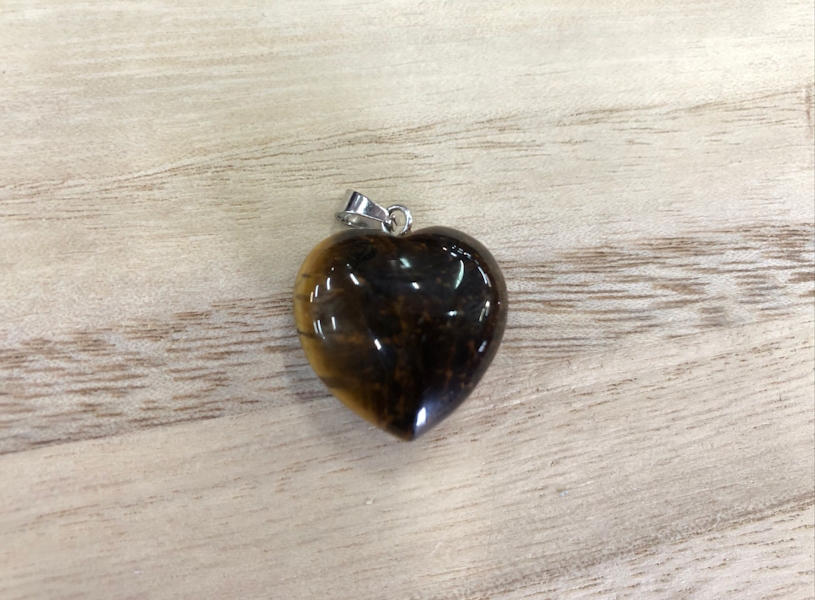 Colgante Corazón Ojo de Tigre 2 cm